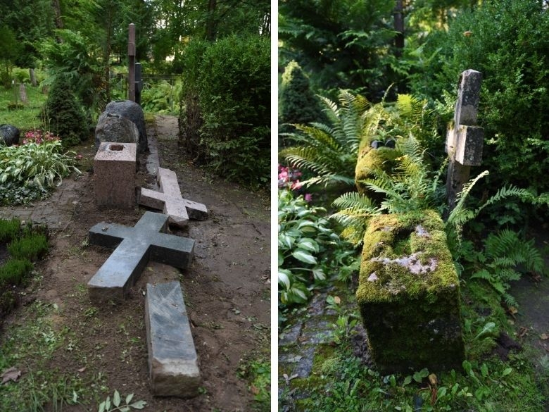 Restaurēti četru Karpu ģimenes locekļu kapu pieminekļi Bauskas Vecajos kapos